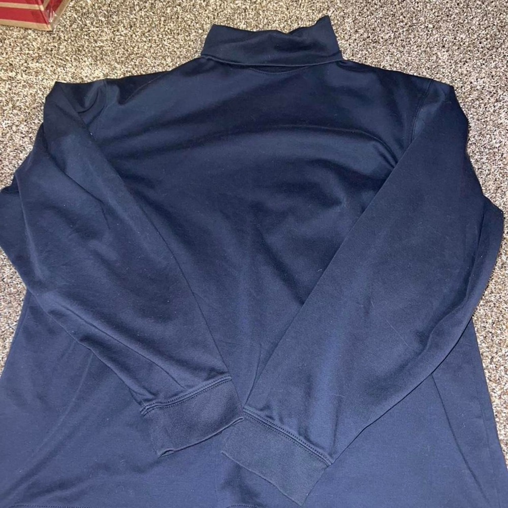 L.L.Bean Navy Blue Turtle Neck Size L 100% Cotton